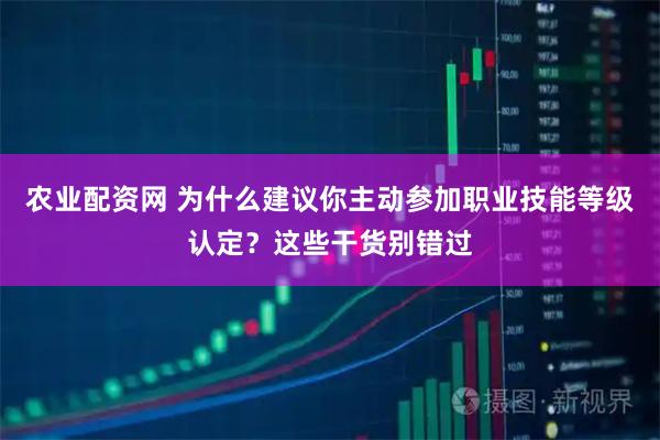 农业配资网 为什么建议你主动参加职业技能等级认定？这些干货别错过